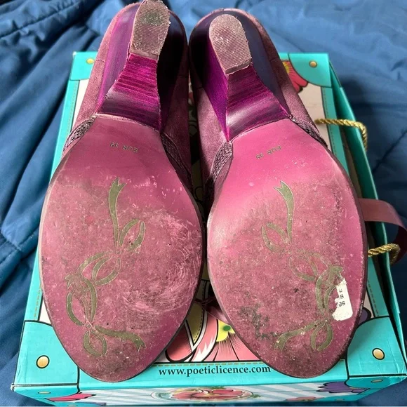 Poetic License London Elegant Purple suede Women's boots - Picture 7 of 8